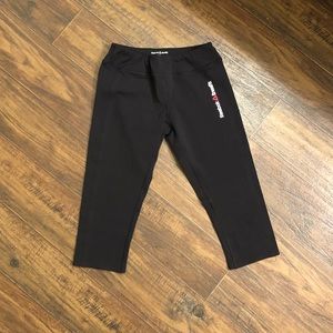 REEBOK black cropped workout leggings size XS